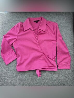 Alice & Trixie NY Dusty Rose Crop Wrap Top